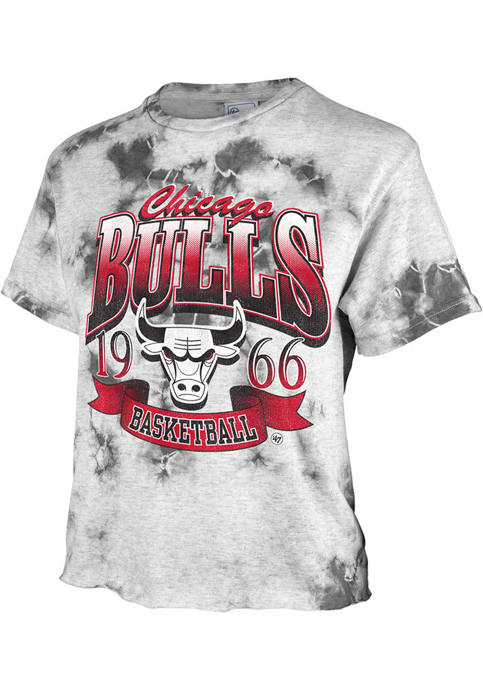 47 Chicago Bulls Womens Grey Tubular Short Sleeve T-Shirt