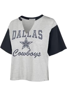 47 Dallas Cowboys Womens Grey Dolly Short Sleeve T-Shirt