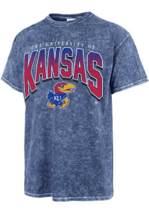 47 Kansas Jayhawks Blue Tubular Tie Dye Short Sleeve Fashion T Shirt
