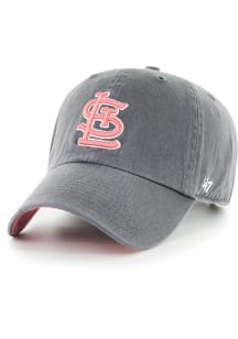 47 St Louis Cardinals Pastel Pop Clean Up Adjustable Hat - Charcoal