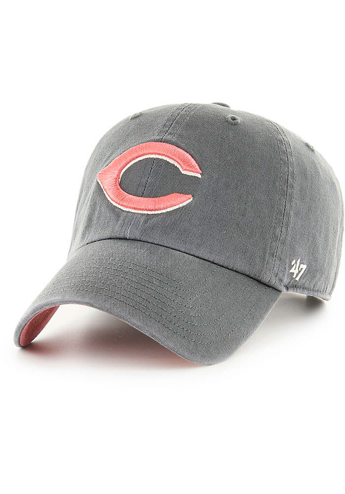 47 Cincinnati Reds Pastel Pop Clean Up Adjustable Hat - Charcoal