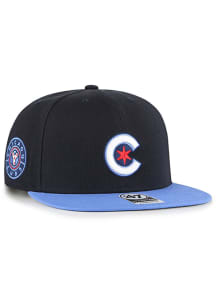 47 Chicago Cubs Navy Blue MLB City Connect Captain Mens Snapback Hat