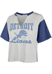 47 Detroit Lions Womens Grey Dolly Short Sleeve T-Shirt