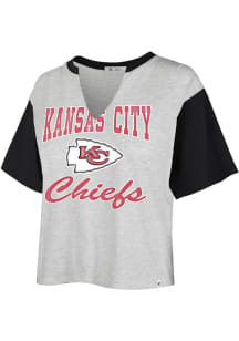 47 Kansas City Chiefs Womens Grey Dolly Short Sleeve T-Shirt