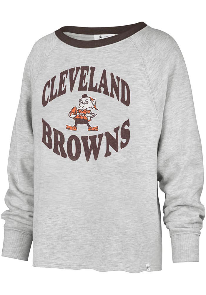 47 Cleveland Browns Womens Grey Kennedy Crew Sweatshirt