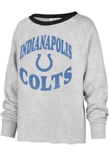 47 Indianapolis Colts Womens Grey Cropped Kennedy Crew Sweatshirt