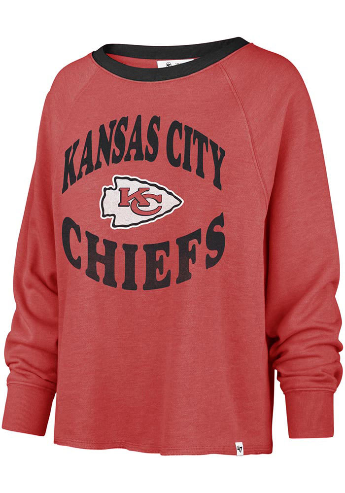 Kansas City Chiefs Womens Red Julie Comfy Cord Crew Sweatshirt