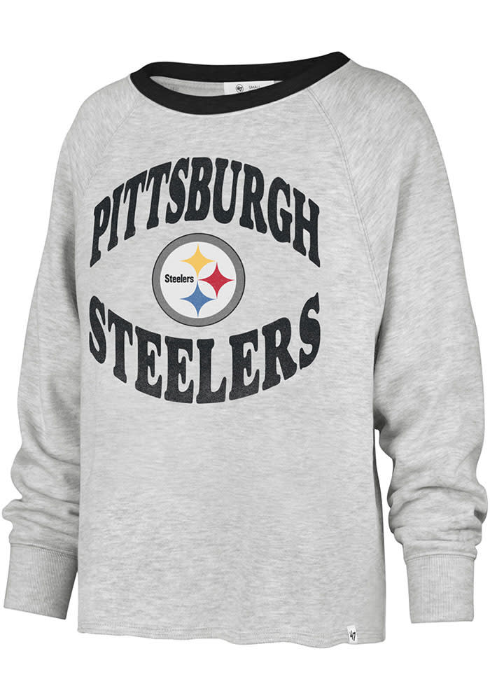 Women's New Era Black Pittsburgh Steelers Crop Long Sleeve T-Shirt