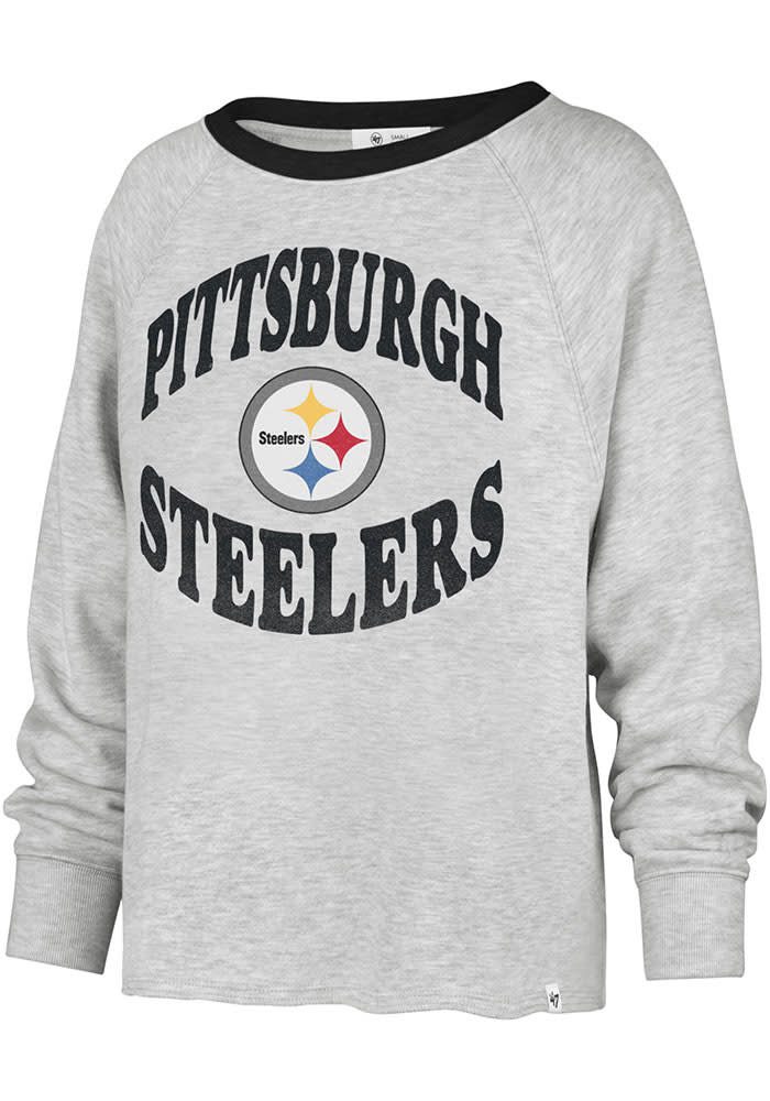 47 Pittsburgh Steelers Womens Grey Kennedy Crew Sweatshirt