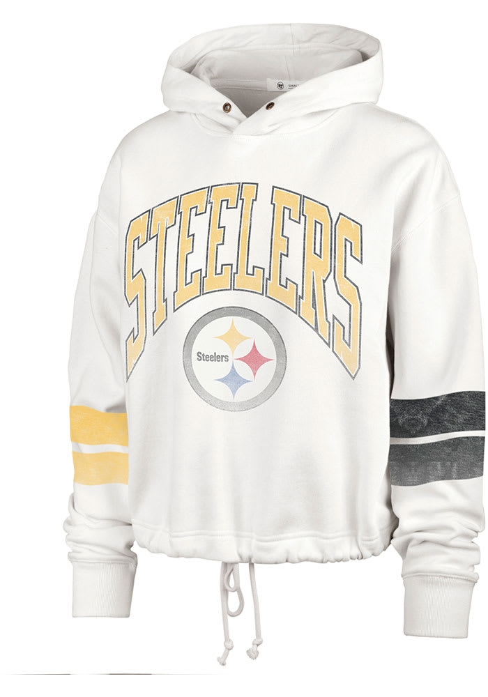 47 Pittsburgh Steelers Womens Ivory Harper Hooded Sweatshirt