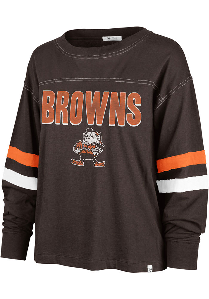 47 Cleveland Browns Womens BROWN Arborway Long Sleeve LS Tee