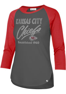 47 Kansas City Chiefs Womens Grey Frankie LS Tee