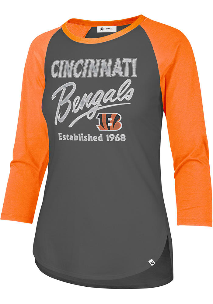 47 Women's Cincinnati Bengals Jada Grey Long Sleeve T-Shirt