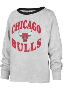 47 Chicago Bulls Womens Grey Cropped Kennedy Crew Sweatshirt