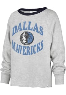 47 Dallas Mavericks Womens Grey Cropped Kennedy Crew Sweatshirt