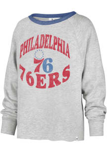 47 Philadelphia 76ers Womens Grey Cropped Kennedy Crew Sweatshirt