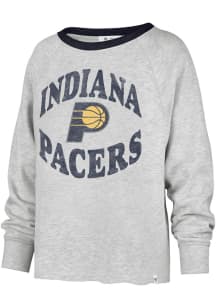47 Indiana Pacers Womens Grey Cropped Kennedy Crew Sweatshirt