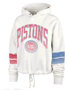 47 Detroit Pistons Womens White Harper Hooded Sweatshirt