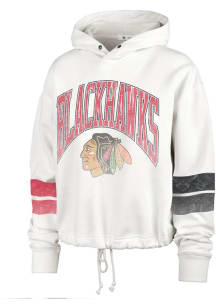 47 Chicago Blackhawks Womens White Harper Hooded Sweatshirt