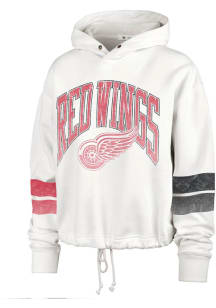 47 Detroit Red Wings Womens White Harper Hooded Sweatshirt