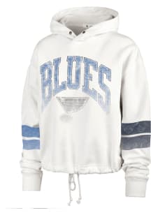 47 St Louis Blues Womens White Harper Hooded Sweatshirt