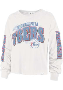 47 Philadelphia 76ers Womens White Parkway LS Tee