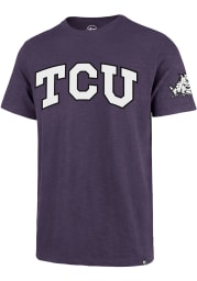 47 TCU Horned Frogs Purple Arch Short Sleeve Fashion T Shirt