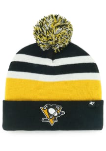 47 Pittsburgh Penguins Black State Line Mens Knit Hat