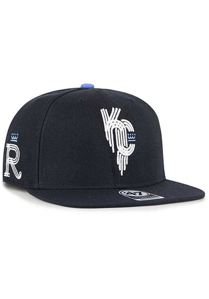 47 Kansas City Royals Navy Blue MLB City Connect Captain Mens Snapback Hat