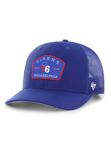 47 Philadelphia 76ers Primer Trucker Adjustable Hat - Blue
