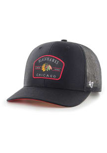 47 Chicago Blackhawks Primer Trucker Adjustable Hat - Black