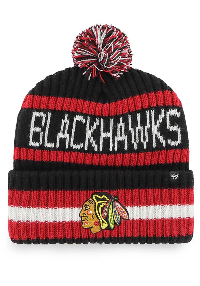 Chicago Blackhawks 47 Black Knit Hat