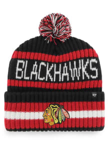 47 Chicago Blackhawks Black Bering Mens Knit Hat