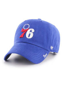 47 Philadelphia 76ers Blue Miata Clean Up Womens Adjustable Hat
