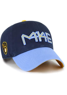 47 Milwaukee Brewers MLB City Connect Clean Up Adjustable Hat - Navy Blue