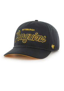 47 Pittsburgh Penguins Crosstown Script Hitch Adjustable Hat - Black