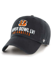 47 Cincinnati Bengals Super Bowl LVI ID Clean Up Adjustable Hat - Black