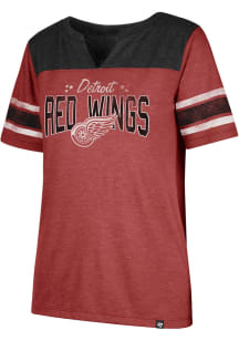 47 Detroit Red Wings Womens Red Stripe Short Sleeve T-Shirt