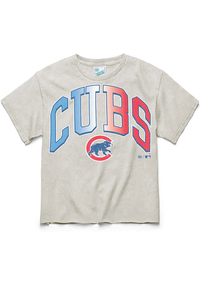 47 Chicago Cubs Womens White Tubular Short Sleeve T-Shirt