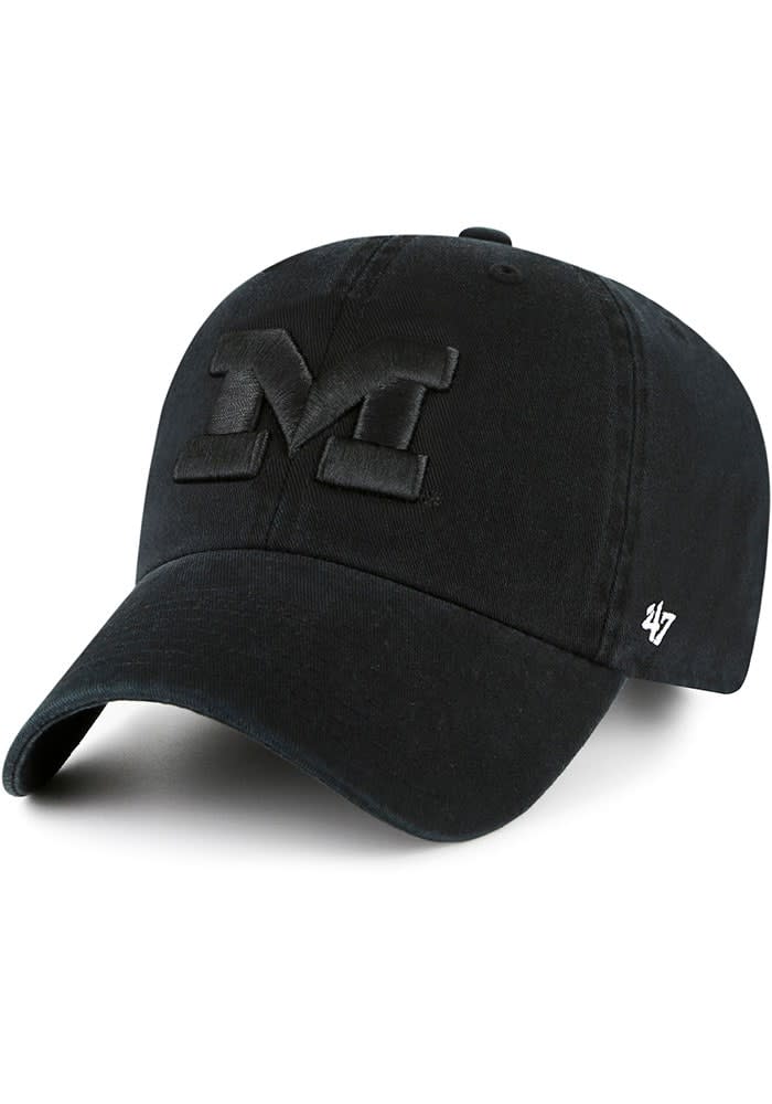 47 Michigan Wolverines Tonal Clean Up Adjustable Hat Black