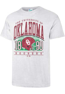 47 Oklahoma Sooners Grey Vintage Football Helmet Short Sleeve Fashion T Shirt