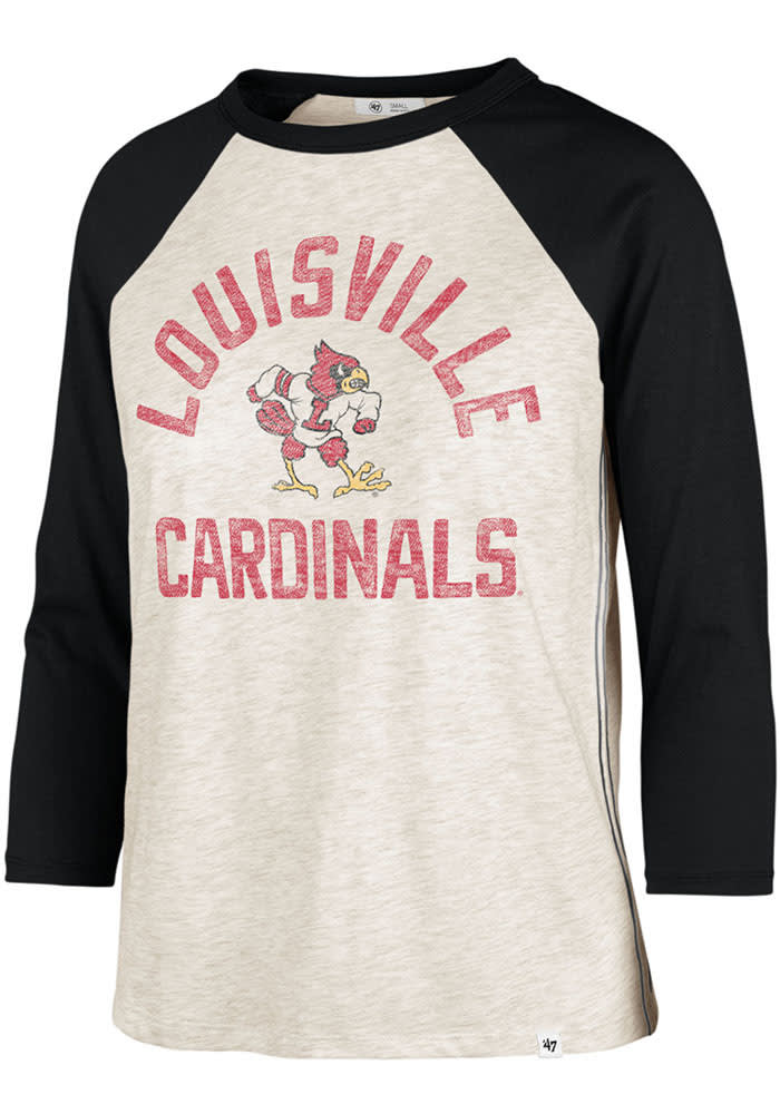 Women's Gameday Couture White Louisville Cardinals Vintage Days Oversized Lightweight Long Sleeve T-Shirt Size: Medium