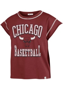 47 Chicago Bulls Womens Red Sound Up Short Sleeve T-Shirt