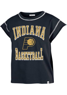 47 Indiana Pacers Womens Navy Blue Sound Up Short Sleeve T-Shirt