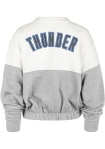 47 Oklahoma City Thunder Womens White Take Two Crew Sweatshirt