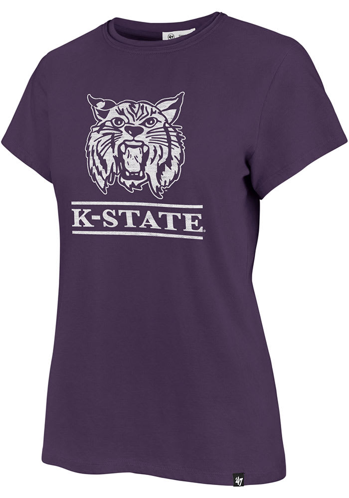 47 K-State Wildcats Womens Purple Fineline Short Sleeve T-Shirt