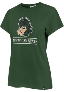 47 Michigan State Spartans Womens Green Fineline Short Sleeve T-Shirt