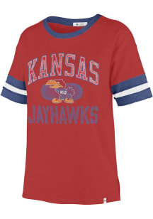 47 Kansas Jayhawks Womens Red Game Play Short Sleeve T-Shirt