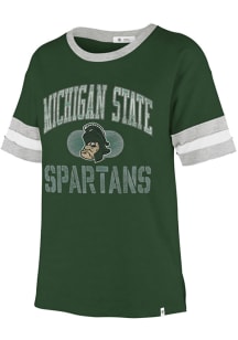 47 Michigan State Spartans Womens Green Game Play Short Sleeve T-Shirt