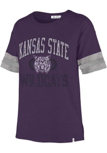 47 K-State Wildcats Womens Purple Game Play Short Sleeve T-Shirt
